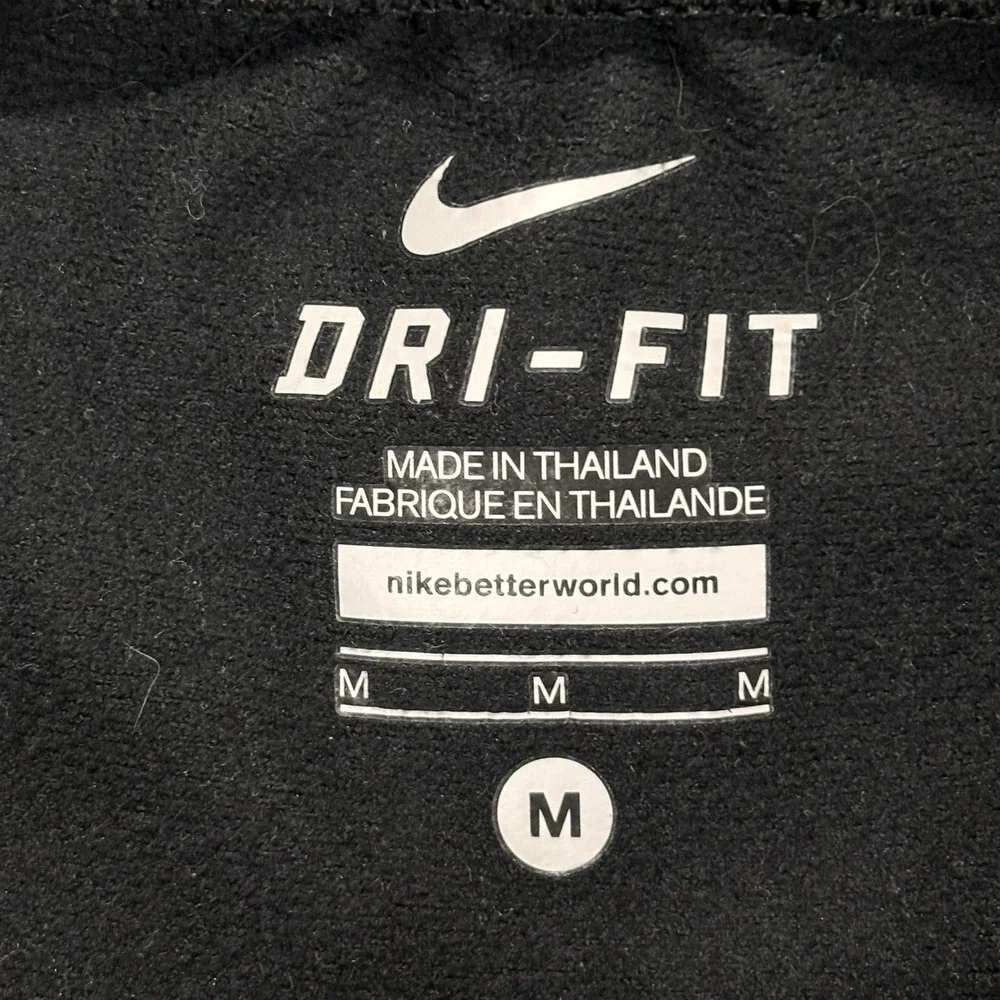Nike Running club fleece Joggers Mens M Dri-Fit black Ankle Zip Reflective‎